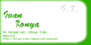 ivan konya business card