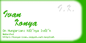 ivan konya business card